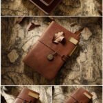 Caderno Diário de Viagem Capa em Couro A5 - Linora