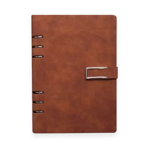 Caderno Argolado Capa em Couro A5 - Linora