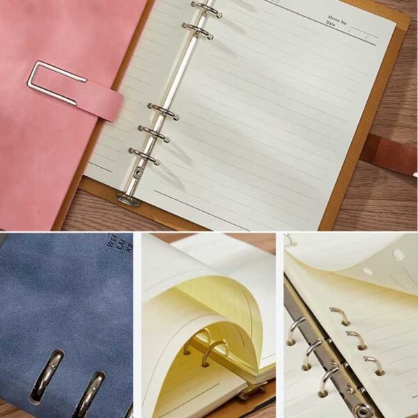 Caderno Argolado Capa em Couro A5 - Linora