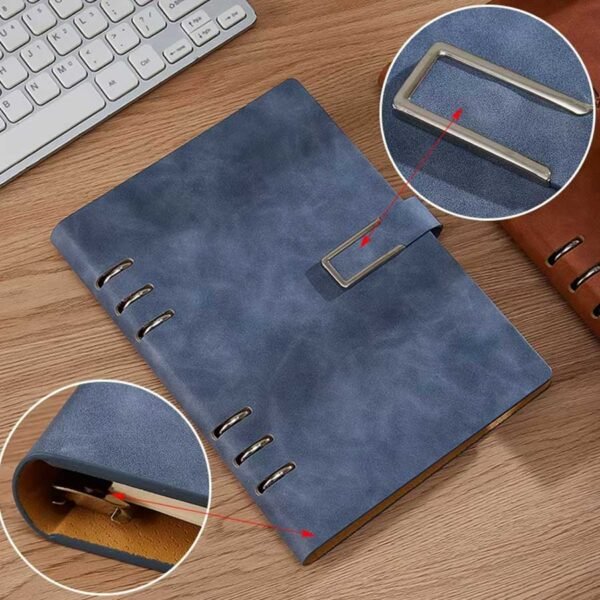 Caderno Argolado Capa em Couro A5 - Linora