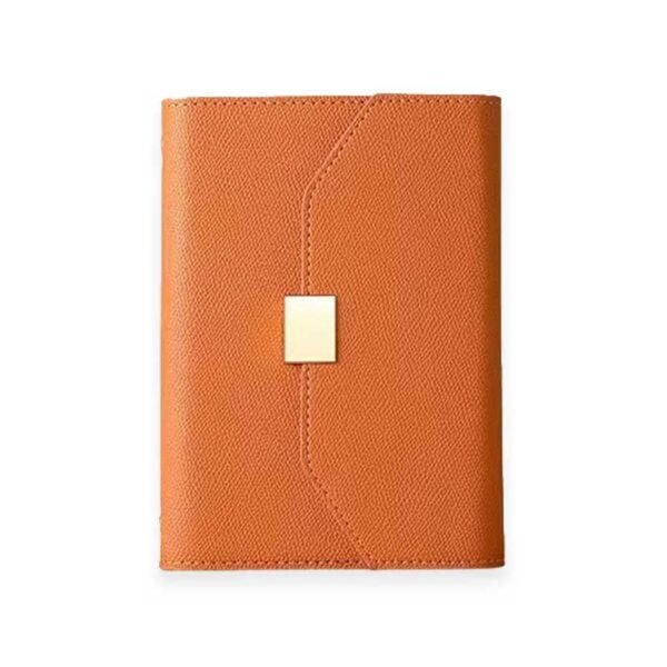 Caderno Diário Retrô Argolado Capa em Couro A6 - Linora