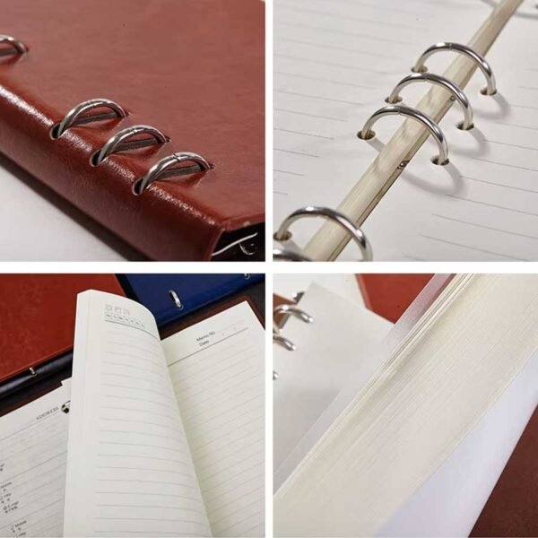 Caderno Argolado Capa em Couro A5 - Linora