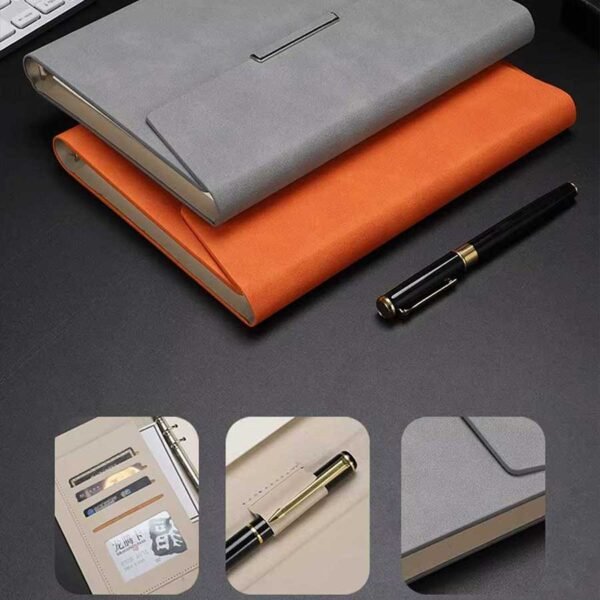 Caderno Argolado Capa em Couro A5 - Linora