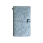 Caderno Diário de Anotações Capa Couro Floral A6