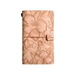 Caderno Diário de Anotações Capa Couro Floral A6