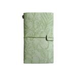 Caderno Diário de Anotações Capa Couro Floral A6