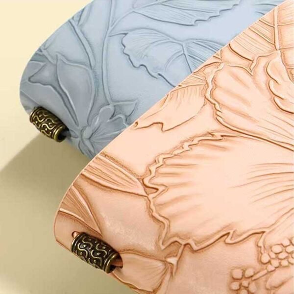 Caderno Diário de Anotações Capa Couro Floral A6 - Linora