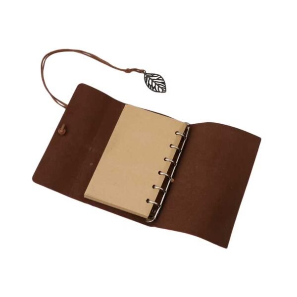 Caderno Pequeno de Anotações Capa Couro Retrô A7 - Linora