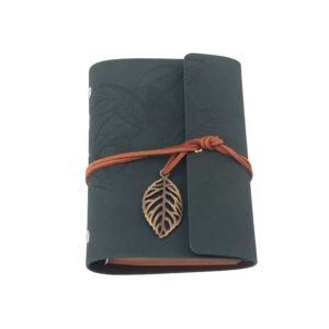 Caderno Pequeno de Anotações Capa Couro Retrô A7 - Linora