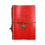 Caderno de Anotações Argolado Capa Couro Retrô Viagem A5 - Linora