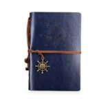 Caderno de Anotações Argolado Capa Couro Retrô Viagem A5 - Linora