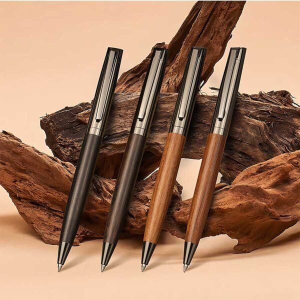 Caneta Esferográfica Madeira e Metal Premium c/ Estojo - Linora