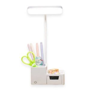 Luminária de Mesa 3 Cores USB c/ Porta Canetas - Linora