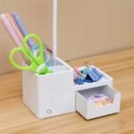 Luminária de Mesa 3 Cores USB c/ Porta Canetas - Linora