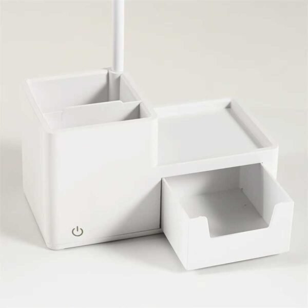 Luminária de Mesa 3 Cores USB c/ Porta Canetas - Linora