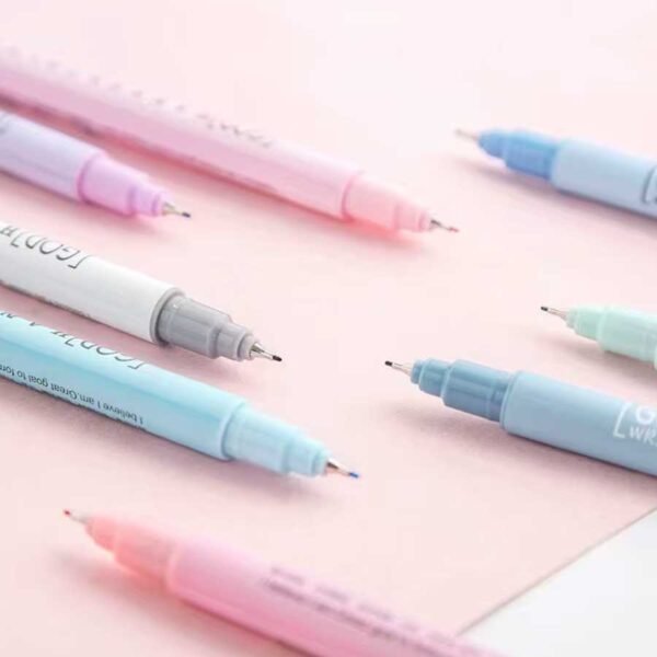 kit de canetas fineliner 0.4mm com 8 cores - Linora