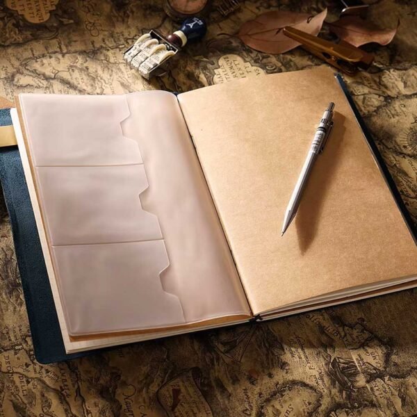 Caderno Diário de Viagem Capa em Couro A5 - Linora