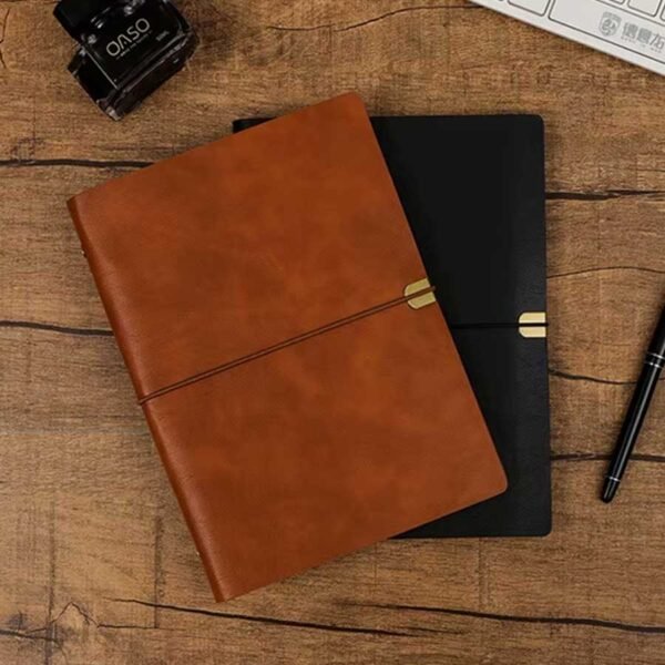 Caderno Argolado Vintage Capa em Couro A5 - Linora