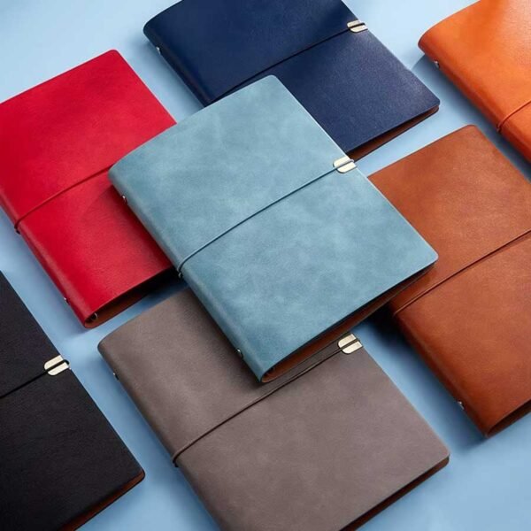 Caderno Argolado Vintage Capa em Couro A5 - Linora