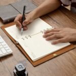 Caderno Argolado Vintage Capa em Couro A5 - Linora