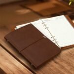 Caderno Argolado Vintage Capa em Couro A5 - Linora