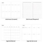 Planner Semanal não Datado Capa em Couro A6 - Linora