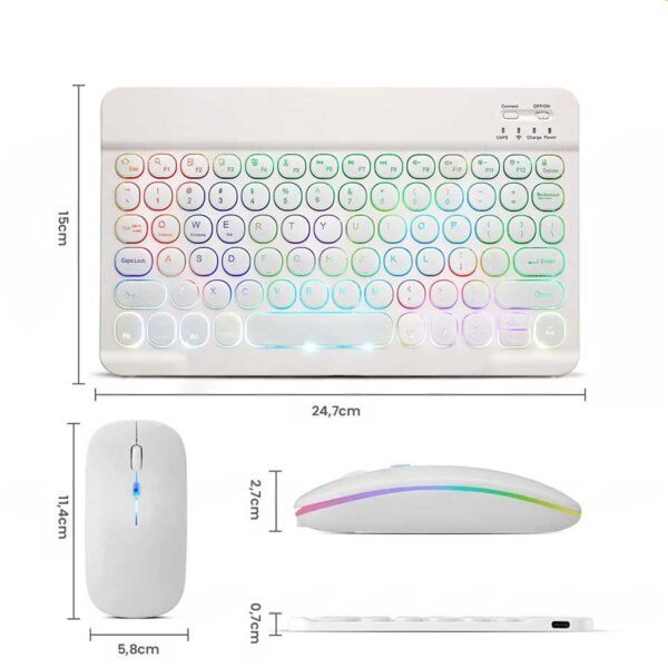 Mini Teclado e Mouse Bluetooth Magic Universal - Linora