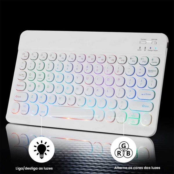 Mini Teclado e Mouse Bluetooth Magic Universal - Linora
