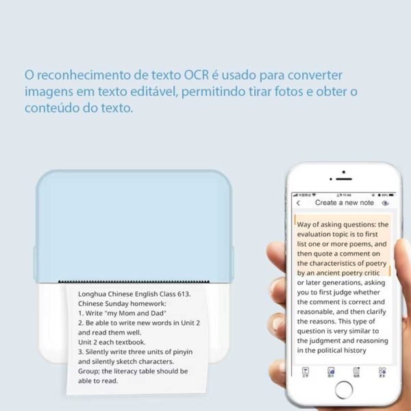 Mini Impressora Térmica Pocket Label HD Bluetooth - Linora