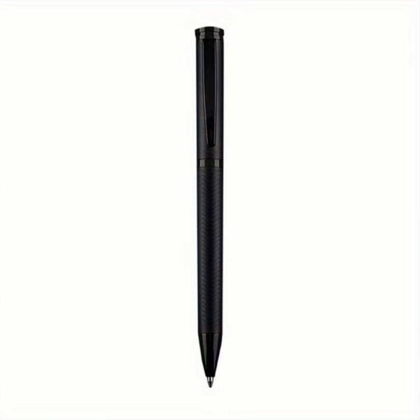 Caneta Esferográfica Luxo Preta Metal Premium com Fechamento Giratório - Linora