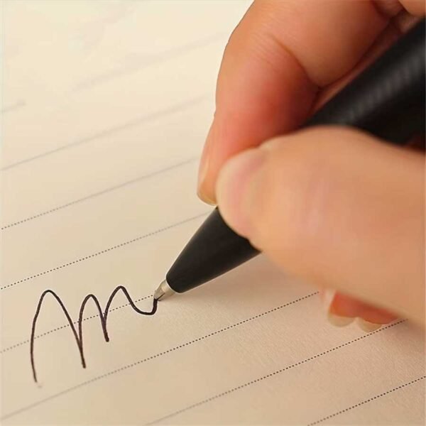 Caneta Esferográfica Luxo Preta Metal Premium com Fechamento Giratório - Linora